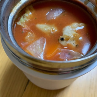 ゴロゴロ野菜とチキンのトマトスープ